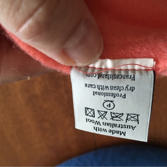 Handmade 100% Australian wool beret - salmon, new - Picture 3 of 4